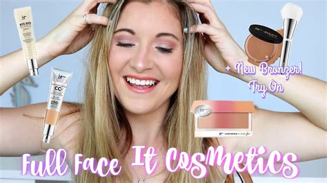 Full Face It Cosmetics New Bye Bye Pores Bronzer Try On Youtube