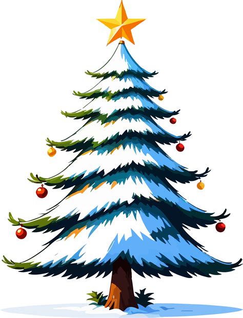 Christmas Tree Cartoon Clip Art AI Generative 33524262 PNG