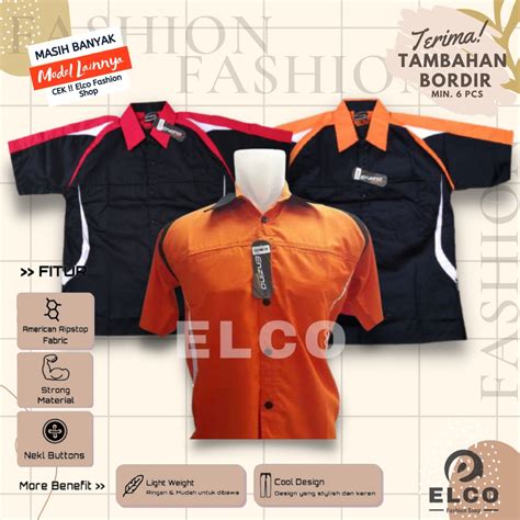 Jual Seragam Kemeja Baju Kerja Orange Hitam Tyt Baju Pdh Kombinasi