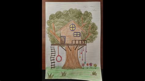 Ocuklar I In Kolay Ve E Lenceli A A Ev Z M Tree House Drawing