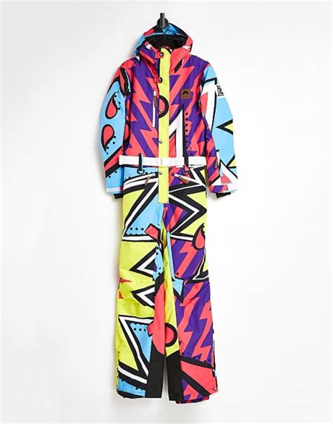 Oosc Retro Unisex Ski Suit In Multi Asos