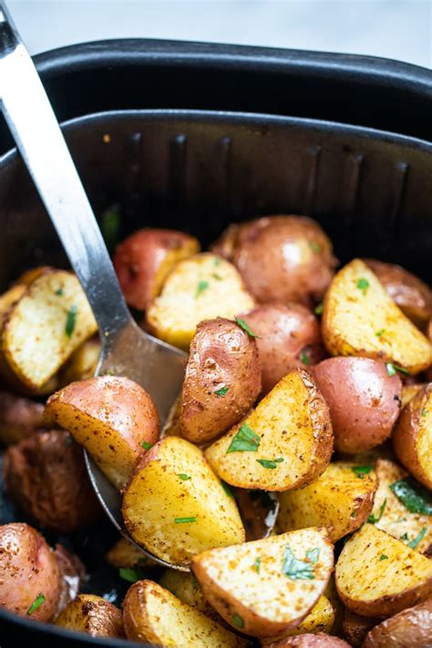 Air Fryer Red Potatoes Dishing Delish