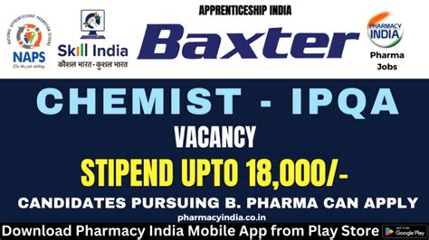 Baxter Pharmaceuticals India Pvt Ltd Is Hiring B Pharma M Sc As A