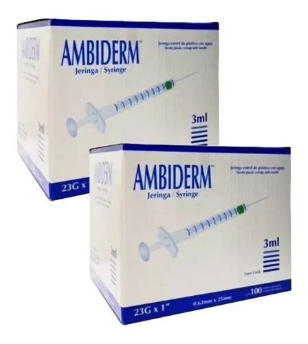 Pack Jeringa Ambiderm Ml C Aguja Gx Mm Azul C U Env O Gratis