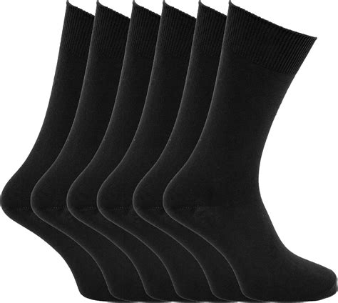 Mens Plain Cotton Socks Pack Of Us Shoe Black