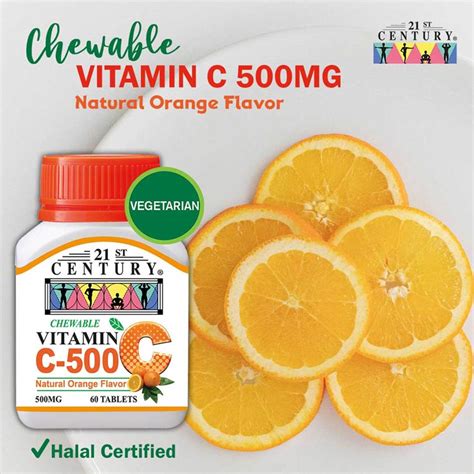 St Century Vitamin C Mg Orange Chewable S Vitamin C Tablets