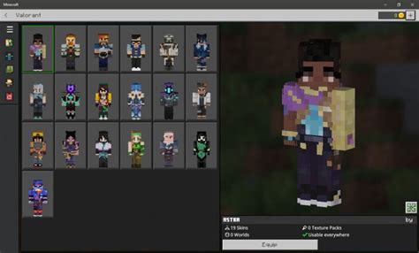 Valorant Skinpack Skins Minecraft Bedrock