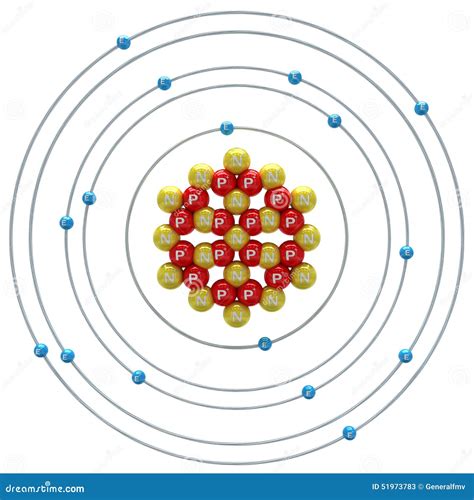 Sulfur(isotope) Atom on a White Background Stock Illustration ...