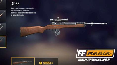 Nova arma AC80 chegando ao Free Fire na atualização de Agosto 2021