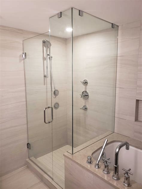 Frameless Shower Glass Doors Custom Frameless Shower Installation