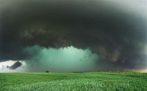 Tornado Clouds Green