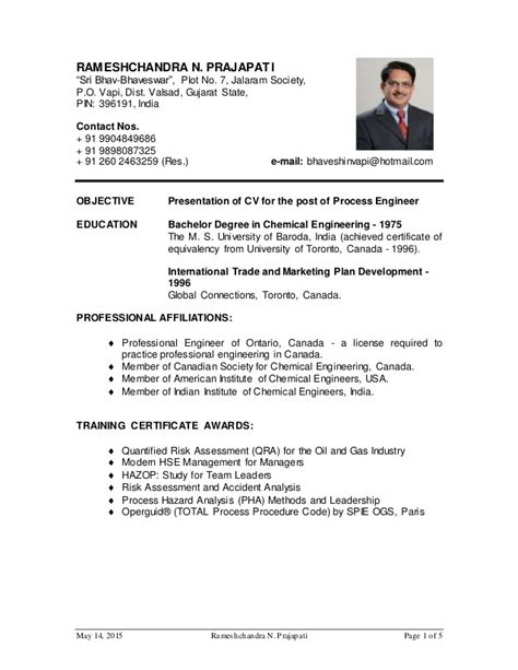 Oil And Gas Electrical Engineer Resume Sample R Prajapati Cv For