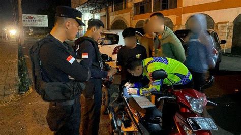 Bubarkan Aksi Balap Liar Polisi Amankan Puluhan Unit Motor Di Jalan