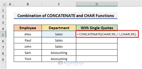 How To Concatenate Single Quotes In Excel 5 Easy Ways