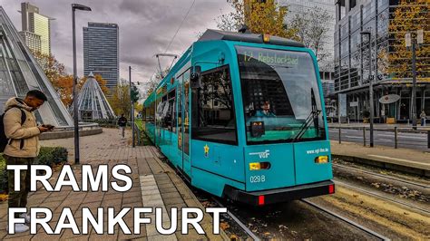 Trams In Frankfurt Stra Enbahn Frankfurt Am Main K Youtube