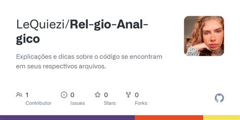 GitHub LeQuiezi Rel gio Anal gico Explicações e dicas sobre o código