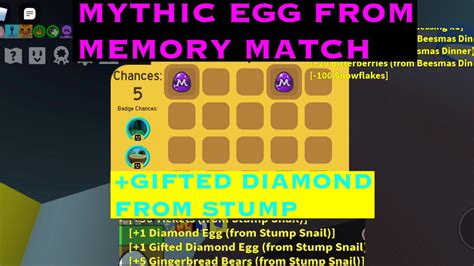 GETTING MYTHIC EGG FROM WINTER MEMORY MATCH AND GIFTED DIAMOND FROM