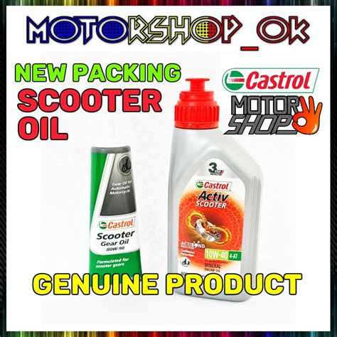 T Castrol Activ Active Scooter W At Original Minyak Hitam