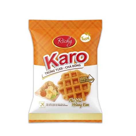 Bánh trứng tươi – chà bông Karo Richy (Vị Phô Mai Hoàng Kim)