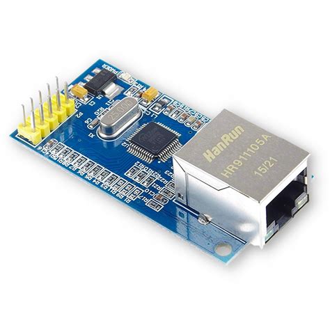 Moduł sieciowy Ethernet Wiznet W5500 RJ 45 WoL SPI TCP IP UDP 2 54mm