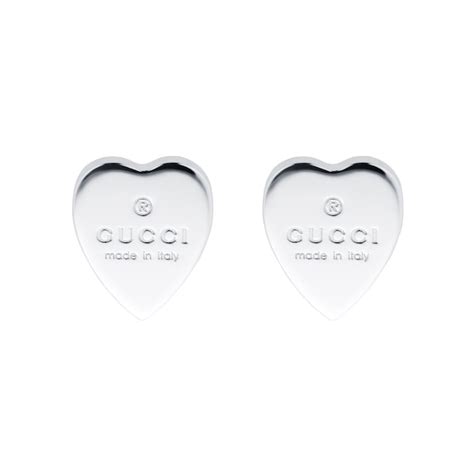 Gucci Trademark Silver Heart Earrings Ybd22399000100u Mappin And Webb