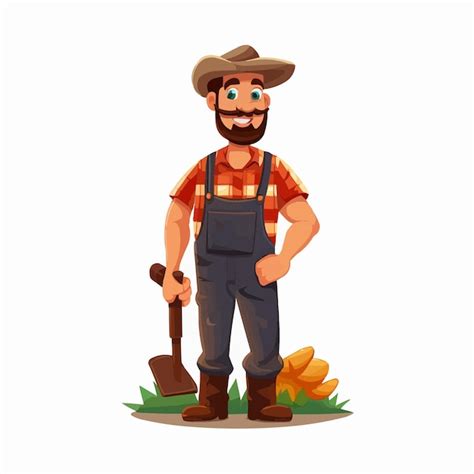 Ilustraci N Vectorial De Dibujos Animados De Personajes De Agricultores