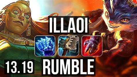 Illaoi Vs Rumble Top Rank 5 Illaoi 8 Solo Kills 500 Games Tr