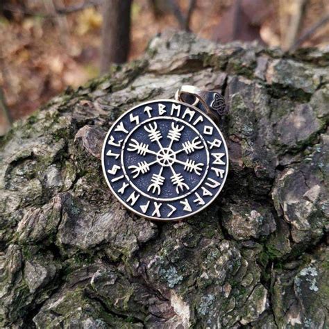 The Norse Mythology Style Pendant Is Made Of Solid Bronze By The Hand