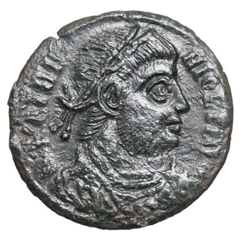 Roman Empire Vetranio Ad 350 Æ Siscia Christogramm Catawiki