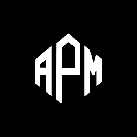 APM letter logo design with polygon shape. APM polygon and cube shape logo design. APM hexagon ...