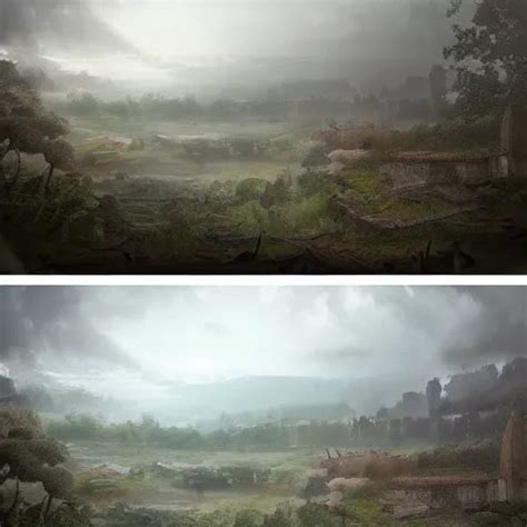 Matte Painting Of A Countryside Landscape Of A Stable Diffusion OpenArt