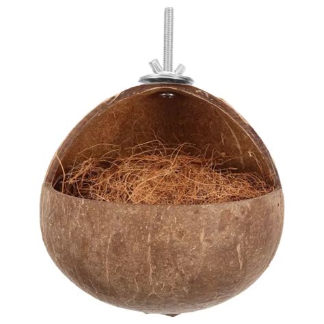 COCONUT SHELL NEST Bird Breeding Hut Cage For Parrot The Bird S 12 35