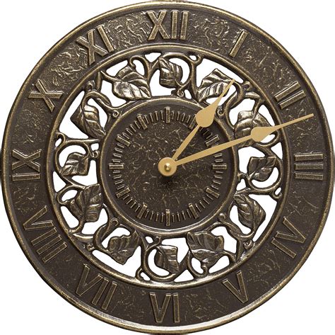 Whitehall Products Ivy Silhouette Clock French Bronze Patio Lawn And Garden