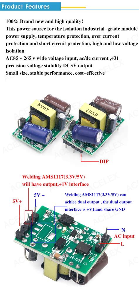 AC DC 3 3V 5V 12V Precision Buck Converter AC 220v To 5v DC Step Down