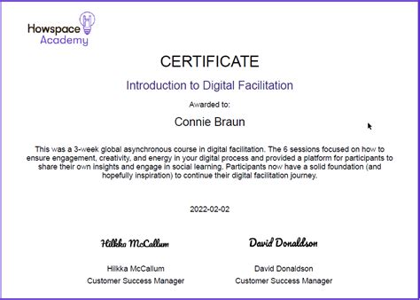 Digital Facilitation Certificate