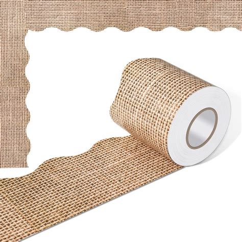 Burlap Scalloped Border Trim Classroom Bulletin Board Decorations