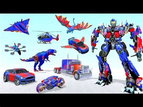 Flying Jet Robot Car Transform Game Android Gameplay Youtube