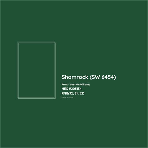 Sherwin Williams Shamrock SW 6454 Paint Color Codes Similar Paints