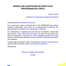 Modelo De Carta De Aceptaci N De Cargo En Word Gratis