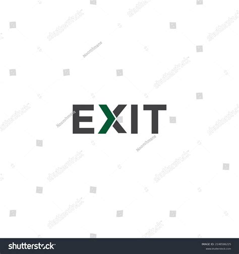 Exit Logo Front Concept Design Stock Vector (Royalty Free) 2148586225 ...