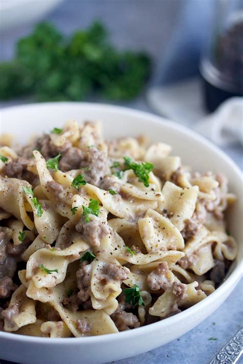 Instant Pot Ground Beef Stroganoff – 5 Boys Baker