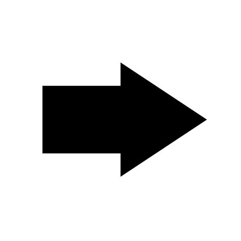 Straight Pointed Arrow Icon Black Vector Arrow Pointing To The Right