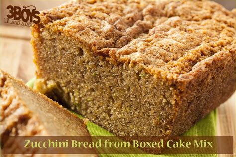 Easy Zucchini Bread Recipe With Spice Cake Mix