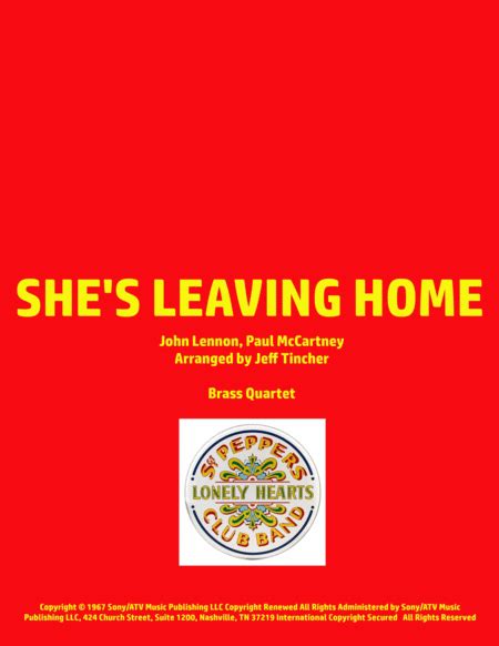 She S Leaving Home Sheet Music The Beatles Brass Ensemble