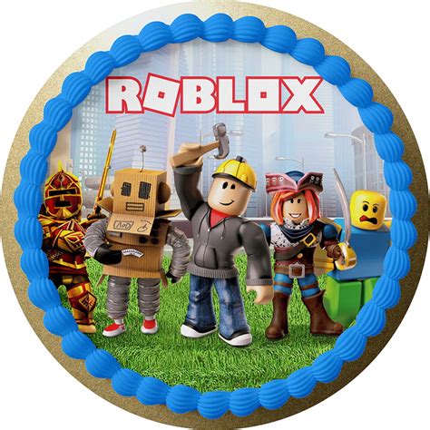 Opłatek na tort Roblox 20cm Gratis Tekst 5 Wafers Premium