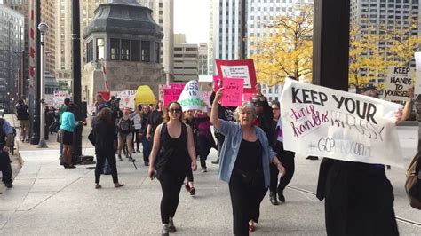 Protesters Arrive At The Pussy Grabs Back Protest At Trump Tower In