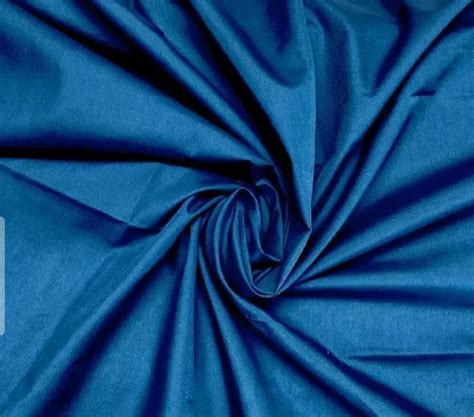 Blue Poly Cotton Fabric Plain At Rs 66meter In Surat Id 2848985476233