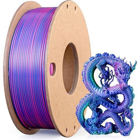 BUDO 3D Printer Filament PLA Silk Red Green Blue Color Change Filament