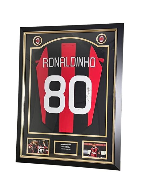 Ronaldinho Official UEFA Champions League Back Signed And Hero Framed