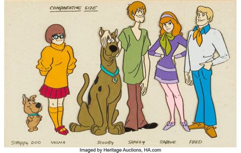 Character Size Model Sheet For Scooby And Scrappy Doo 1979 R